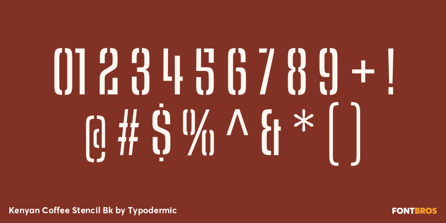 Kenyan Coffee Stencil Bk Font Poster #1