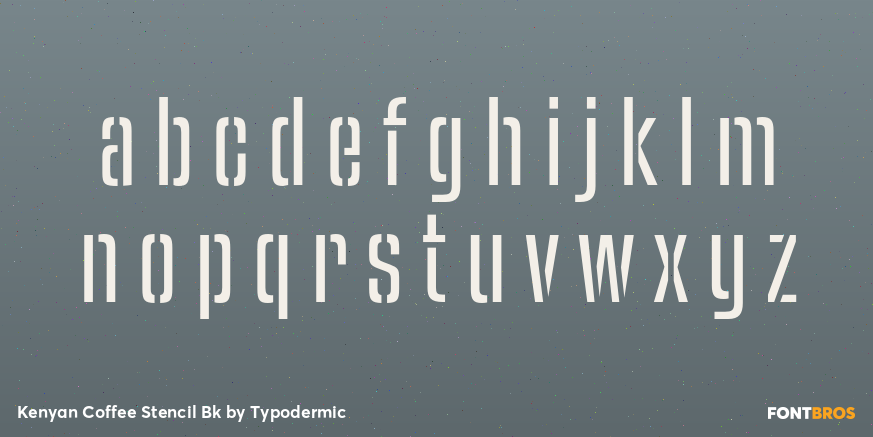 Kenyan Coffee Stencil Bk Font Poster #3