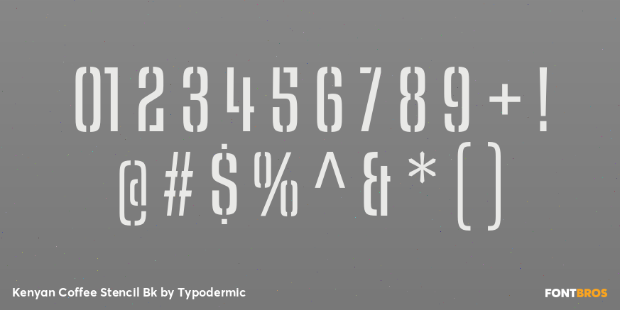 Kenyan Coffee Stencil Bk Font Poster #4