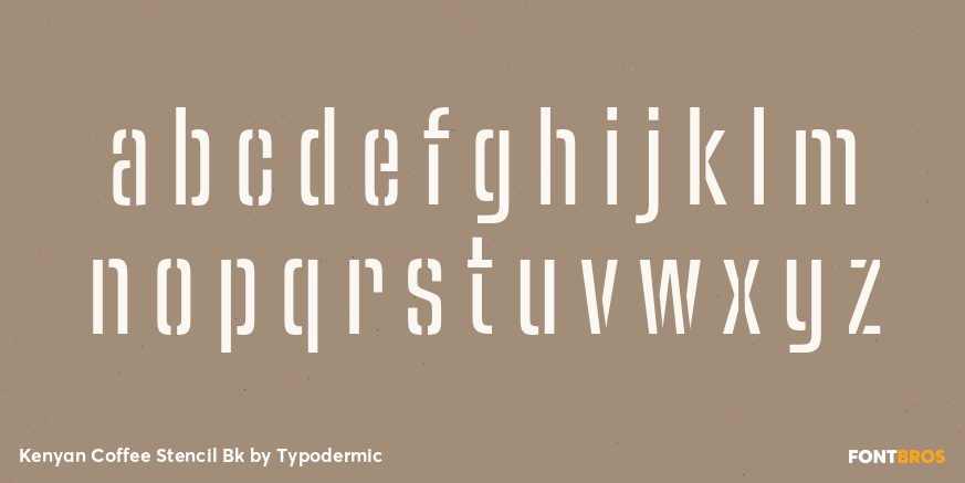 Kenyan Coffee Stencil Bk Font Poster #1