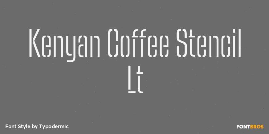Kenyan Coffee Stencil Lt Font Poster #1