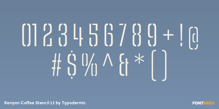 Kenyan Coffee Stencil Lt Font Poster #1