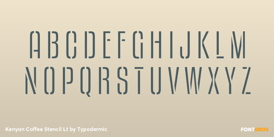 Kenyan Coffee Stencil Lt Font Poster #2