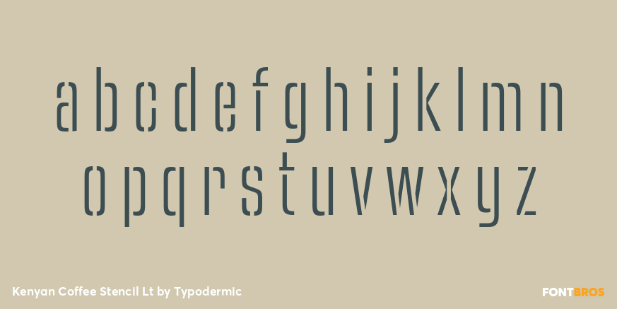 Kenyan Coffee Stencil Lt Font Poster #3