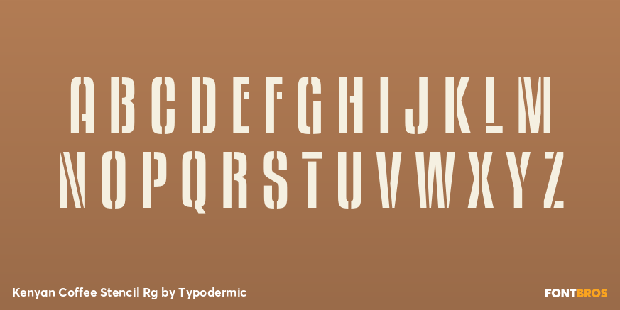 Kenyan Coffee Stencil Rg Font Poster #1