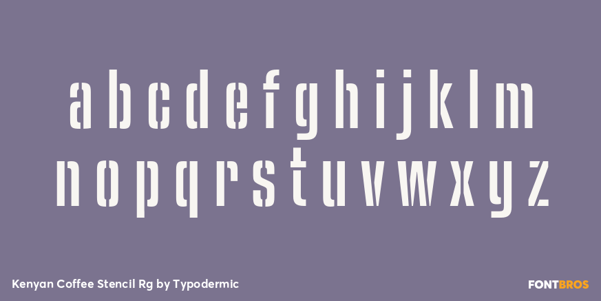 Kenyan Coffee Stencil Rg Font Poster #1