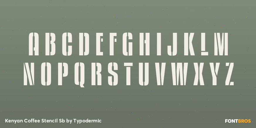 Kenyan Coffee Stencil Sb Font Poster #2