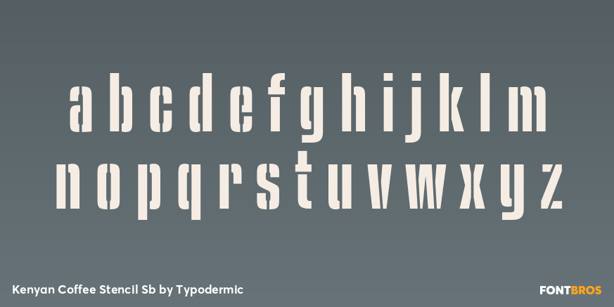 Kenyan Coffee Stencil Sb Font Poster #3