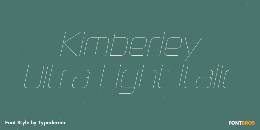 Kimberley Ultra Light Italic Poster