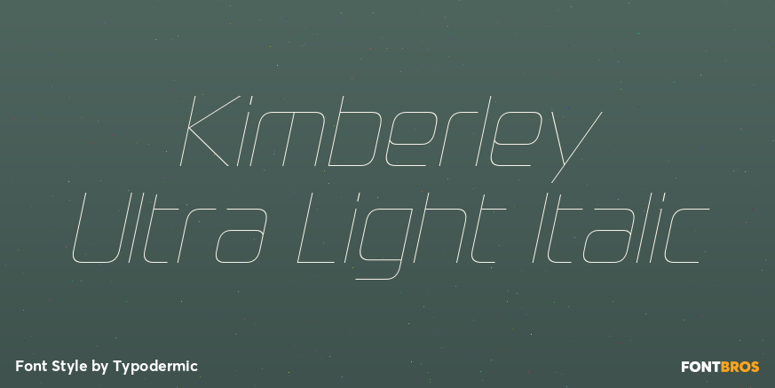 Kimberley Ultra Light Italic Poster