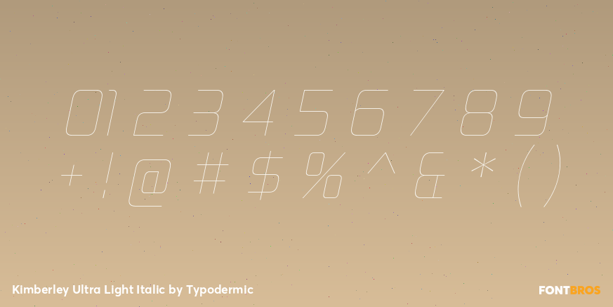Kimberley Ultra Light Italic Font Poster #1