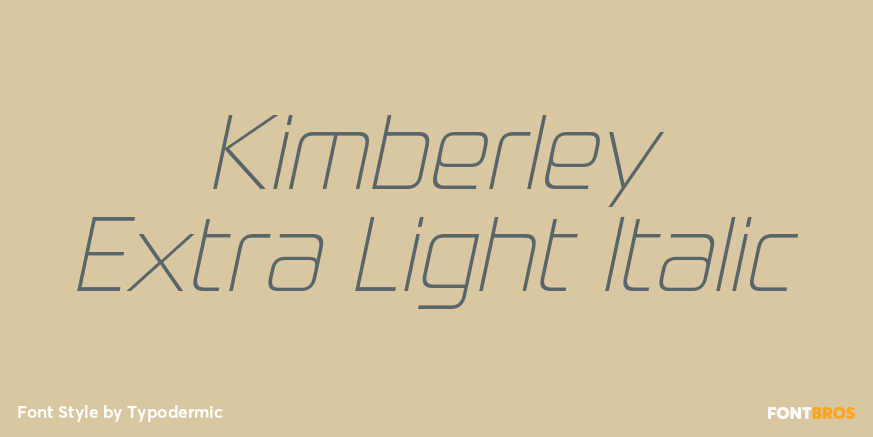 Kimberley Extra Light Italic Poster