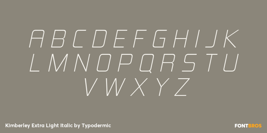 Kimberley Extra Light Italic Font Poster #2