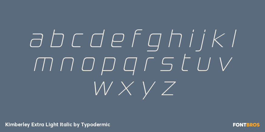 Kimberley Extra Light Italic Font Poster #3
