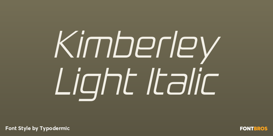 Kimberley Light Italic Poster