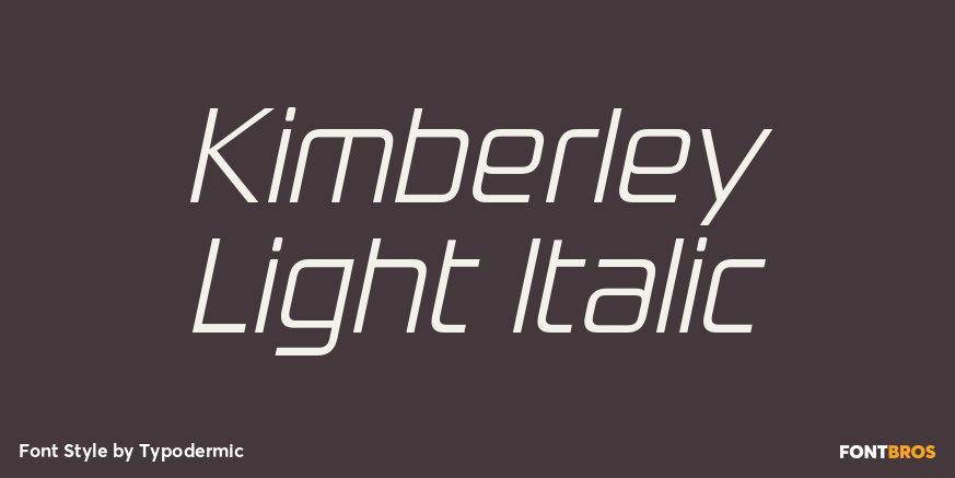 Kimberley Light Italic Poster