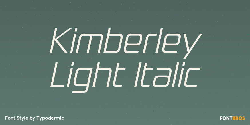 Kimberley Light Italic Poster