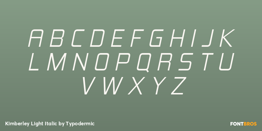 Kimberley Light Italic Font Poster #2