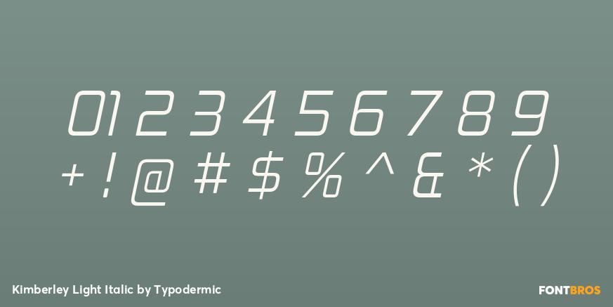 Kimberley Light Italic Font Poster #4