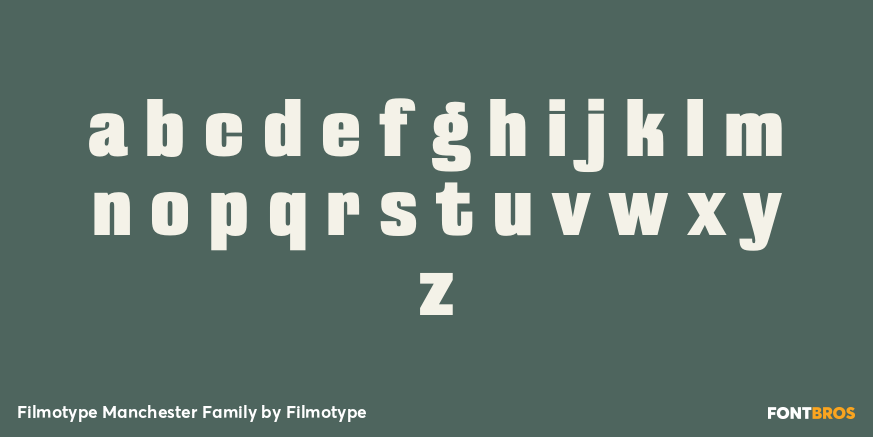 Filmotype Manchester Family Font Poster #3