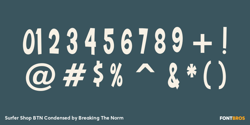 Surfer Shop BTN Condensed Font Poster #1