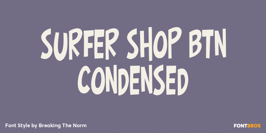 Surfer Shop BTN Condensed Poster