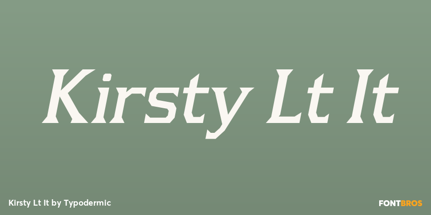 Kirsty Lt It Font Poster #1