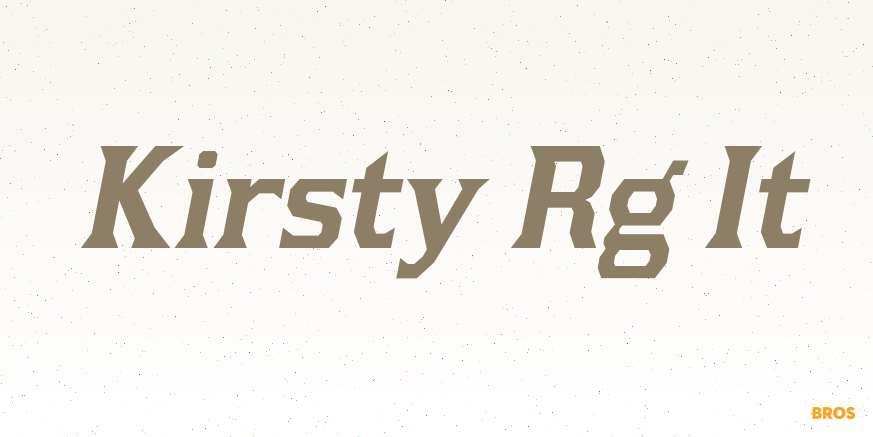 Kirsty Rg It Font Poster #1