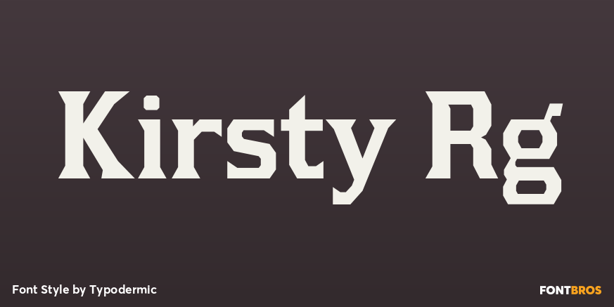 Kirsty Rg Font Poster #1