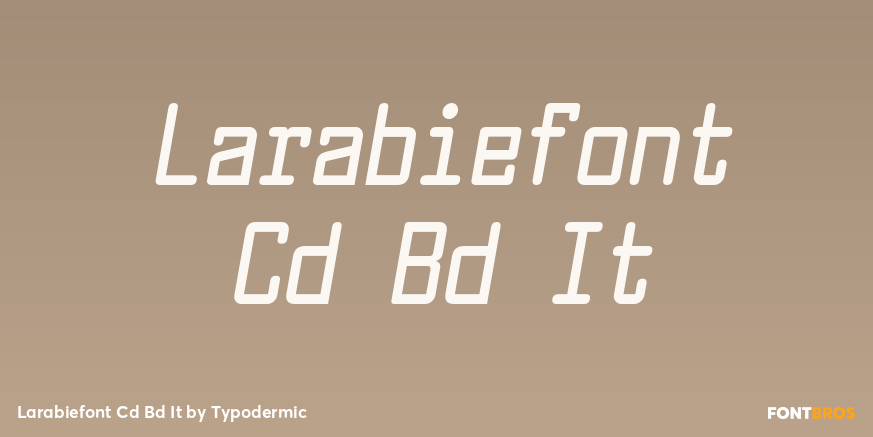 Larabiefont Cd Bd It Font Poster #1
