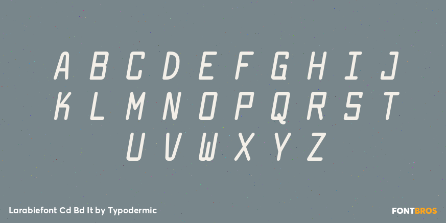 Larabiefont Cd Bd It Font Poster #2