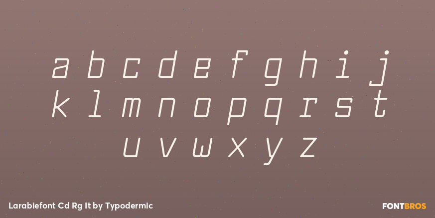 Larabiefont Cd Rg It Font Poster #3