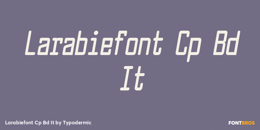 Larabiefont Cp Bd It Font Poster #1