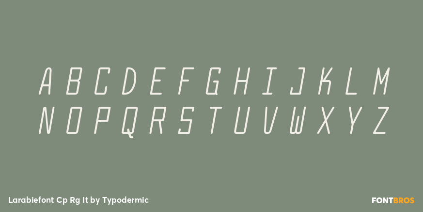 Larabiefont Cp Rg It Font Poster #2