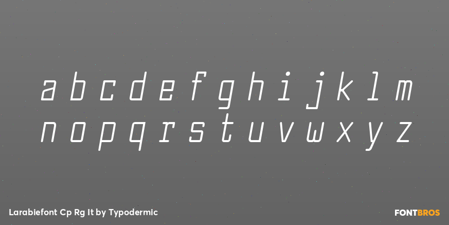 Larabiefont Cp Rg It Font Poster #3