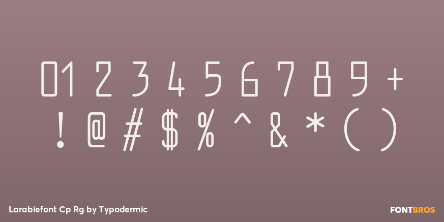 Larabiefont Cp Rg Font Poster #4