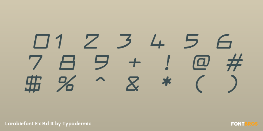 Larabiefont Ex Bd It Font Poster #4