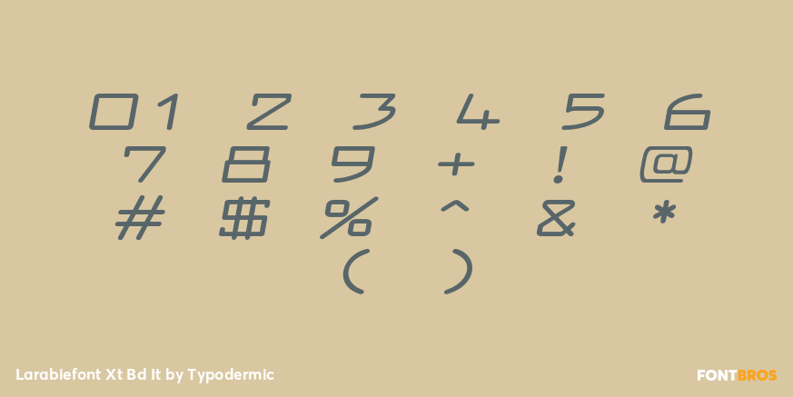 Larabiefont Xt Bd It Font Poster #1