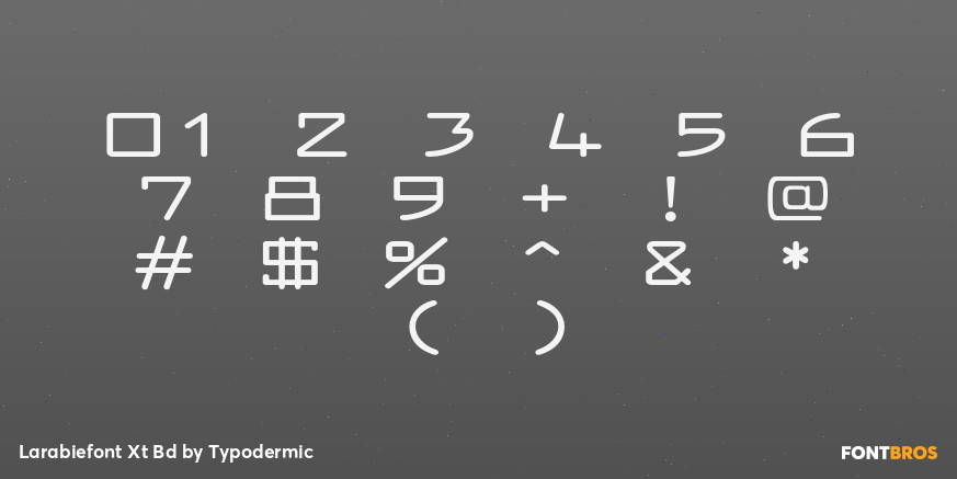 Larabiefont Xt Bd Font Poster #1