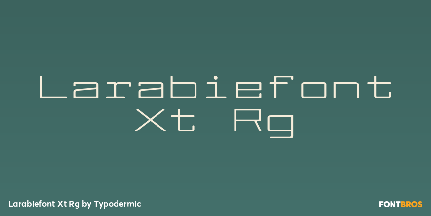 Larabiefont Xt Rg Font Poster #1