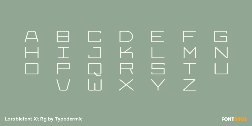 Larabiefont Xt Rg Font Poster #2