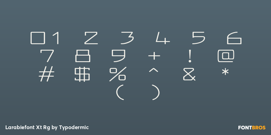 Larabiefont Xt Rg Font Poster #4