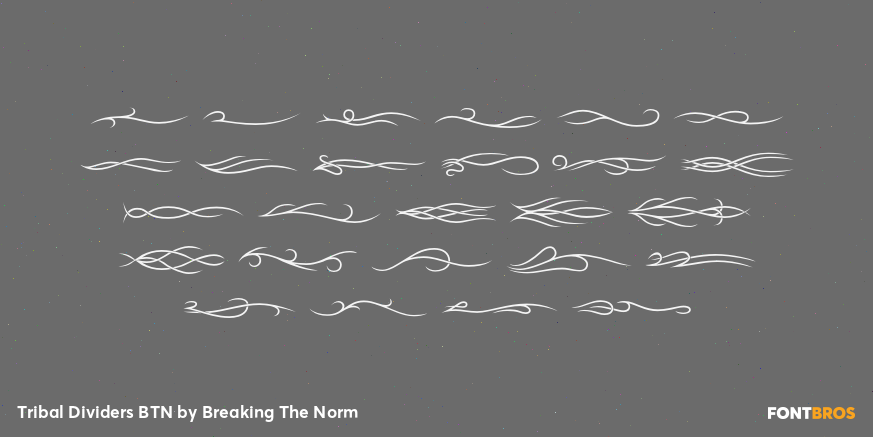 Tribal Dividers BTN Font Poster #3