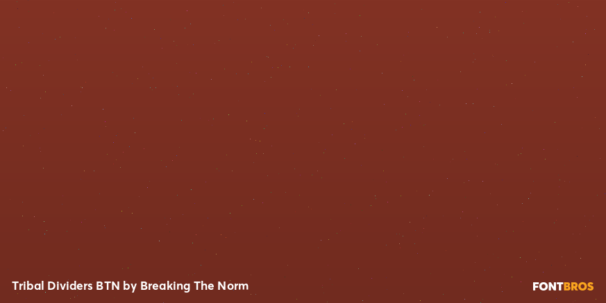 Tribal Dividers BTN Font Poster #4