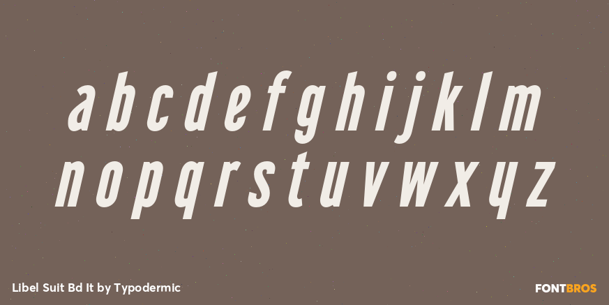 Libel Suit Bd It Font Poster #3