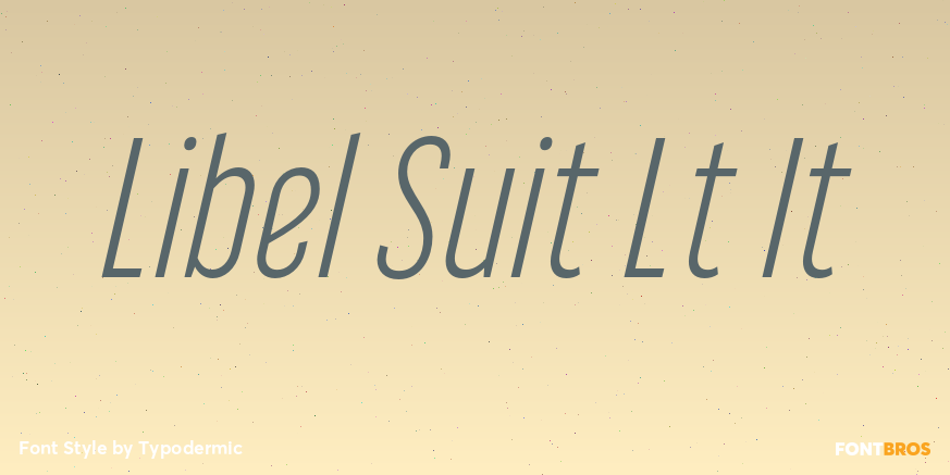 Libel Suit Lt It Font Poster #1