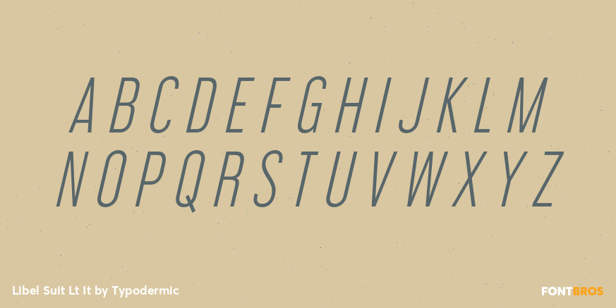 Libel Suit Lt It Font Poster #1