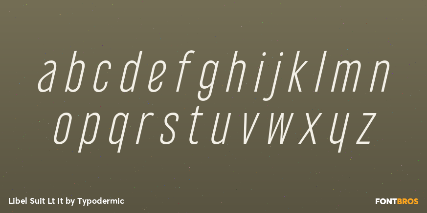 Libel Suit Lt It Font Poster #1