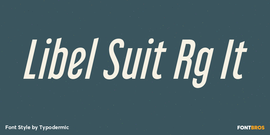 Libel Suit Rg It Font Poster #1