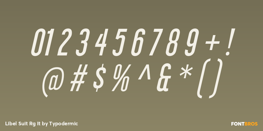 Libel Suit Rg It Font Poster #1